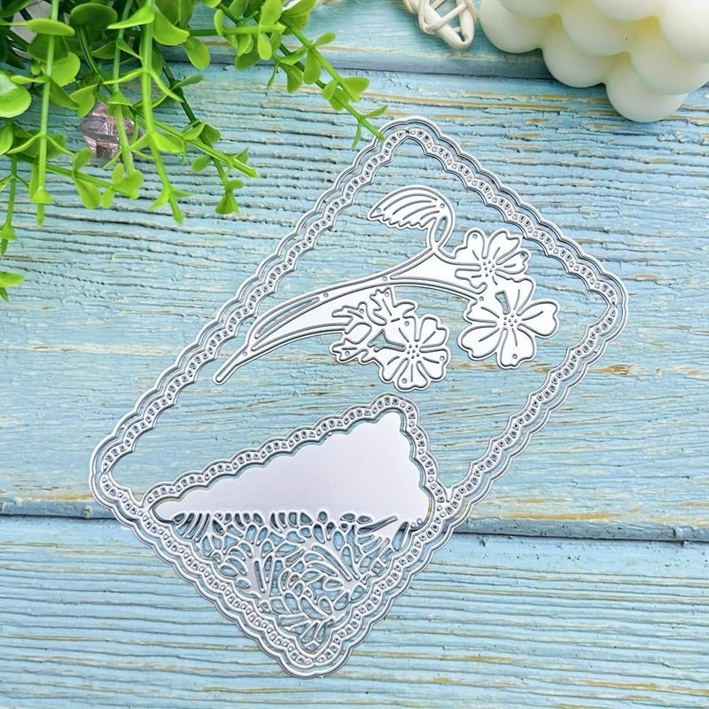 Lapoo 3D Backgrounds Frame Metal Cutting Die for Scrapbooking, New Cutting Dies DIY Album Card Making Decor Paper Craft Metal Die Cuts Party Wedding Decorations (Daisy Lace Frame 5.5 x 3.5 in) - Image 4